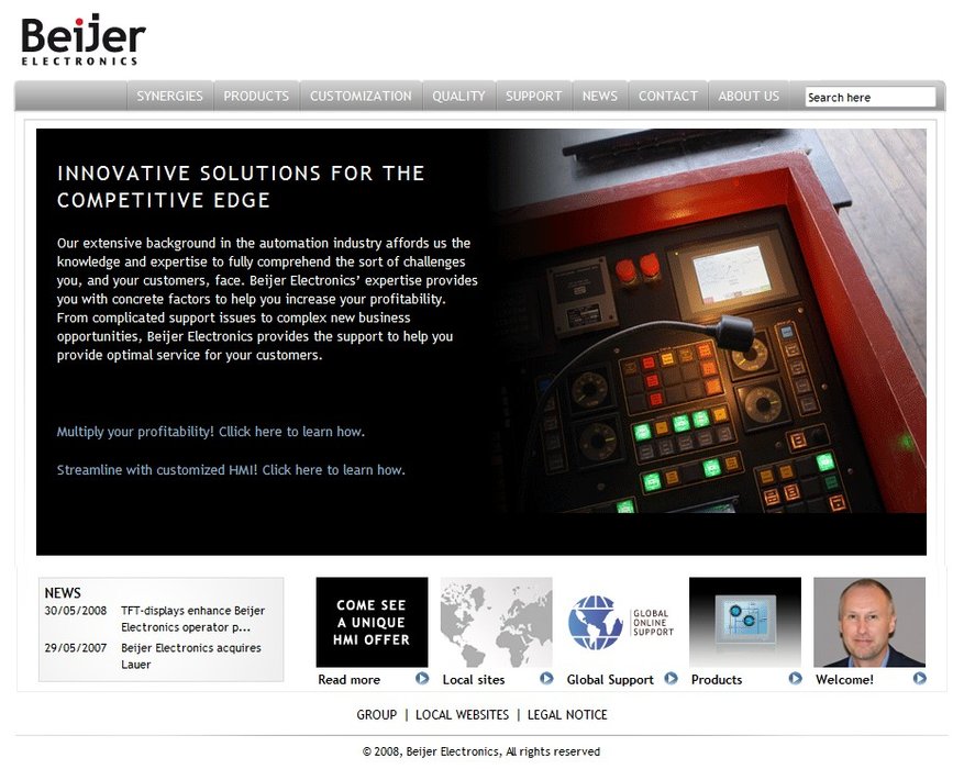 北尔电子推出针对机械制造商的新人机界面网站